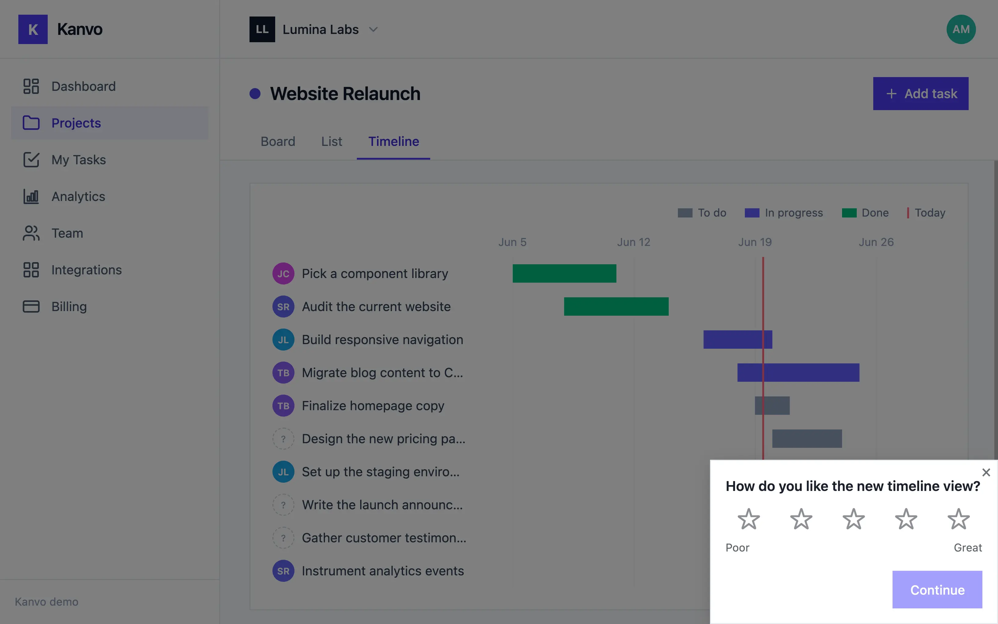 FlowNavi survey screenshot